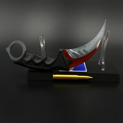 CS2 Game Karambit Autotronic Skin Replica Dull Blade Trainer Knife For Collection Model
