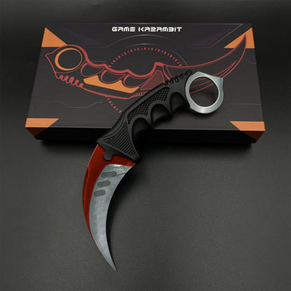 CS2 Game Karambit Autotronic Skin Replica Dull Blade Trainer Knife For Collection Model