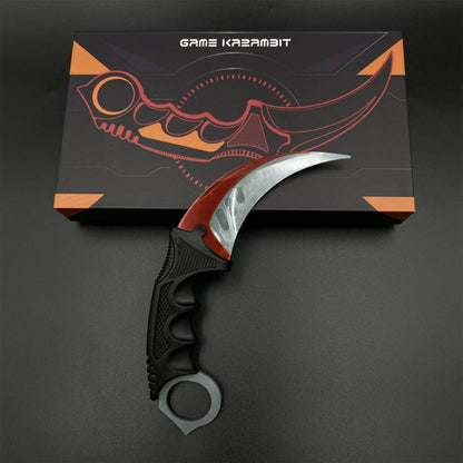 CS2 Game Karambit Autotronic Skin Replica Dull Blade Trainer Knife For Collection Model
