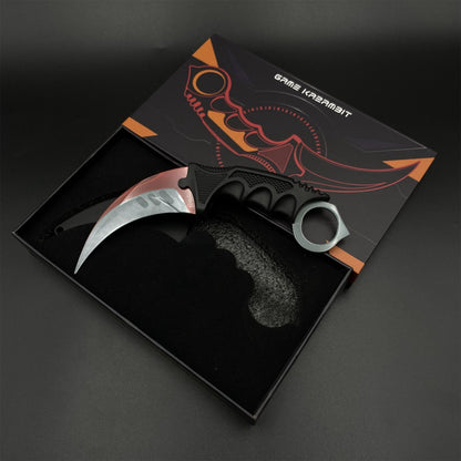 CS2 Game Karambit Autotronic Skin Replica Dull Blade Trainer Knife For Collection Model