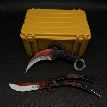 Autotronic Skin Karambit Trainer & Balisong Knife Gift Case