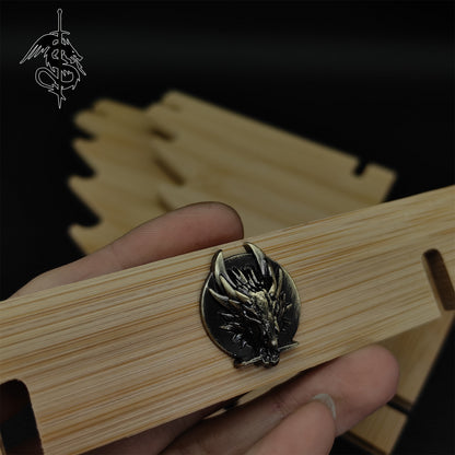 Small Dragon Head 4-layer Bamboo Wood Stand 