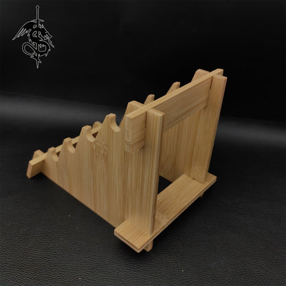 Small Dragon Head 4-layer Bamboo Wood Stand 