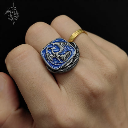 Bellowing Dragoncrest Ring Alloy Open Ring