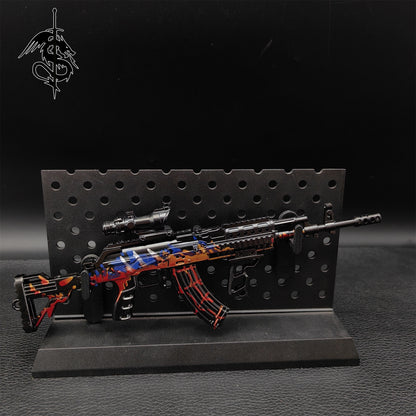 Metal Beryl M762 Miniature Assault Rifle Small Gun Model
