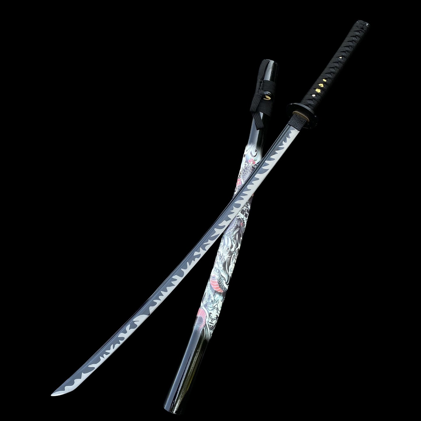 Hand-forged Japanese Katana-Black Dragon's Fang