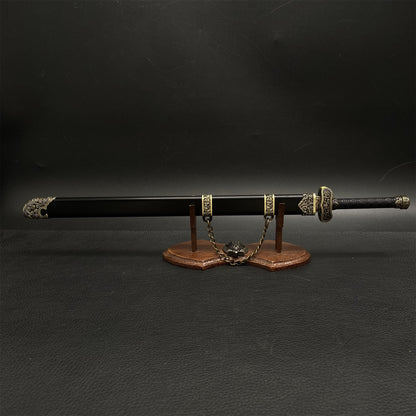 Chinese Movie 'The Lost Tomb' Zhang Qiling's Black Gold Ancient Knife Metal Replica