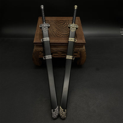 Chinese Movie 'The Lost Tomb' Zhang Qiling's Black Gold Ancient Knife Metal Replica