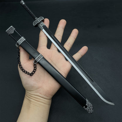 Chinese Movie 'The Lost Tomb' Zhang Qiling's Black Gold Ancient Knife Metal Replica