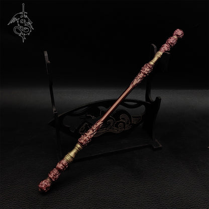 Wukong Staff Monkey King Bar Metal Red Replica 22CM/8.7''