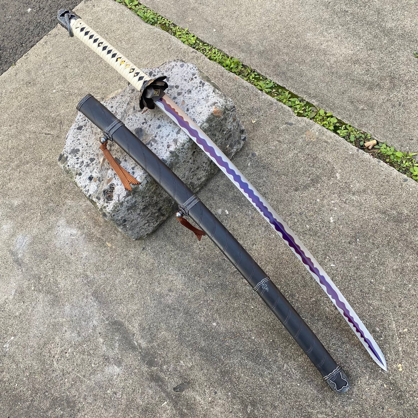 IRL Game Katana Black Mortal Blade Unsharpend USA Stock