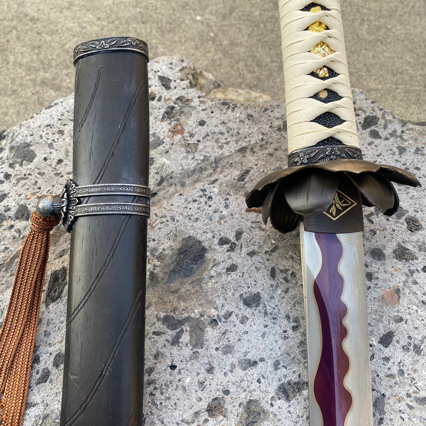 IRL Game Katana Black Mortal Blade Unsharpend USA Stock