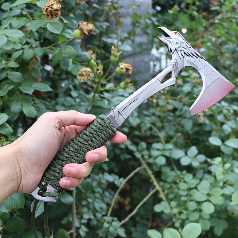 Metal Bloodhound Heirloom Raven Bite Axe Blunt Blade Replica 30CM/11.8"