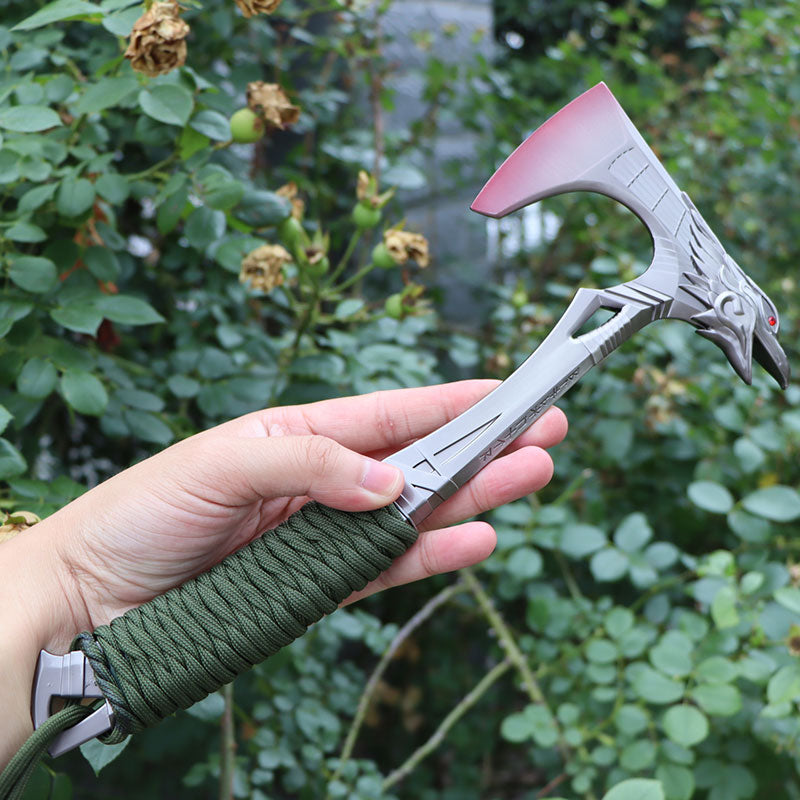 Metal Bloodhound Heirloom Raven Bite Axe Blunt Blade Replica 30CM/11.8"