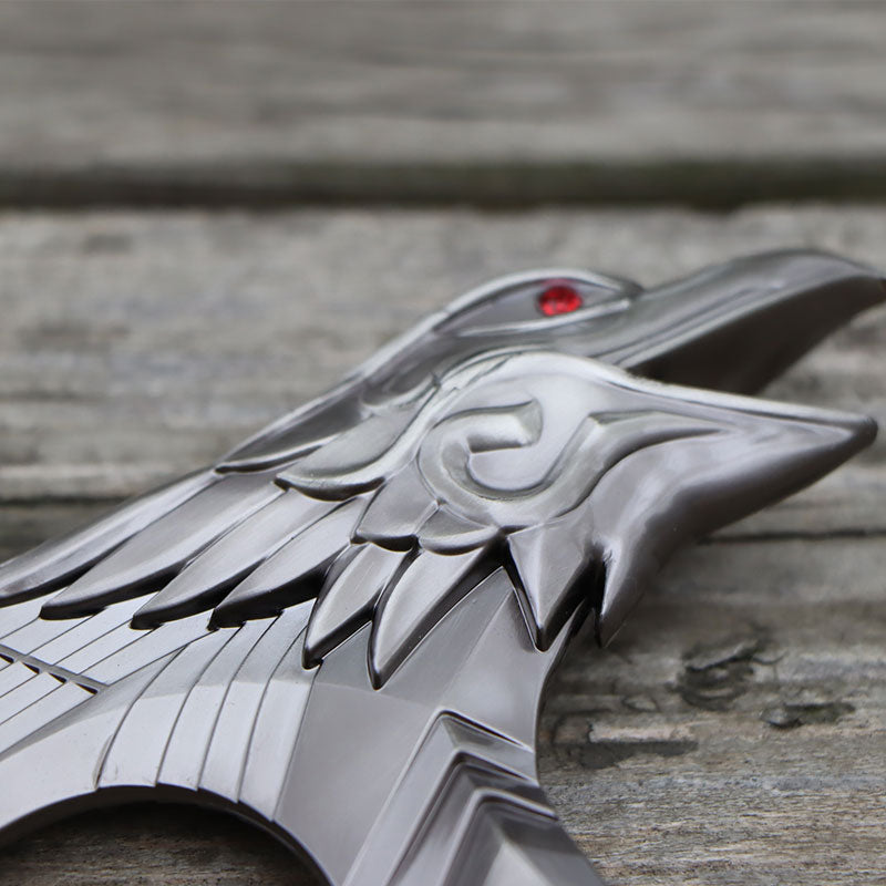Metal Bloodhound Heirloom Raven Bite Axe Blunt Blade Replica 30CM/11.8"