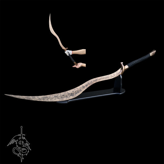 Steel Bloodhound's Fang Curved Greatsword Life-size Prop