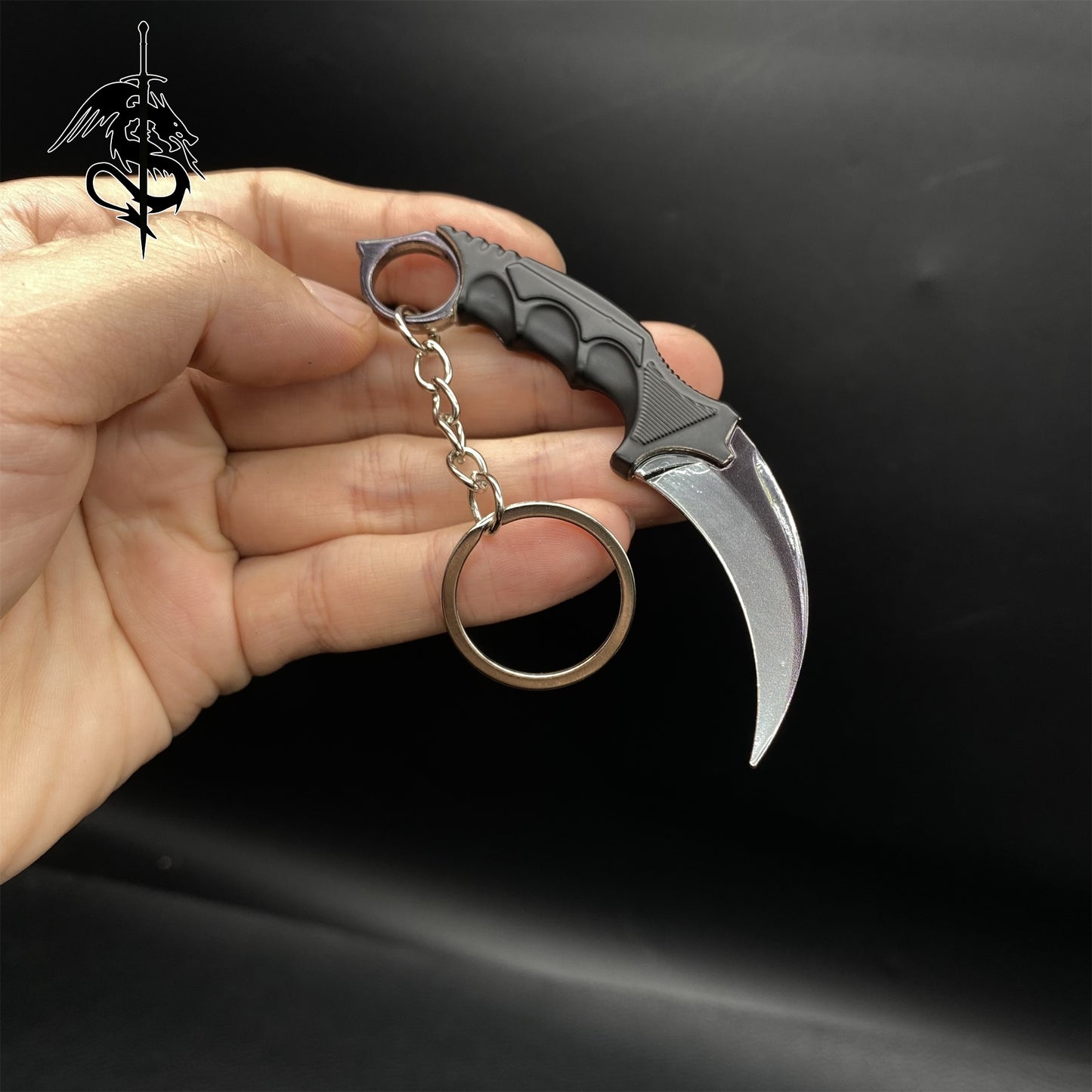 Scorched Skin Mini Karambit Keychain