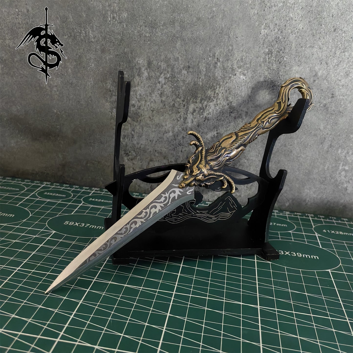 Brass Dragon Tea Knife Hand Forged Short Sword Letter Opener 