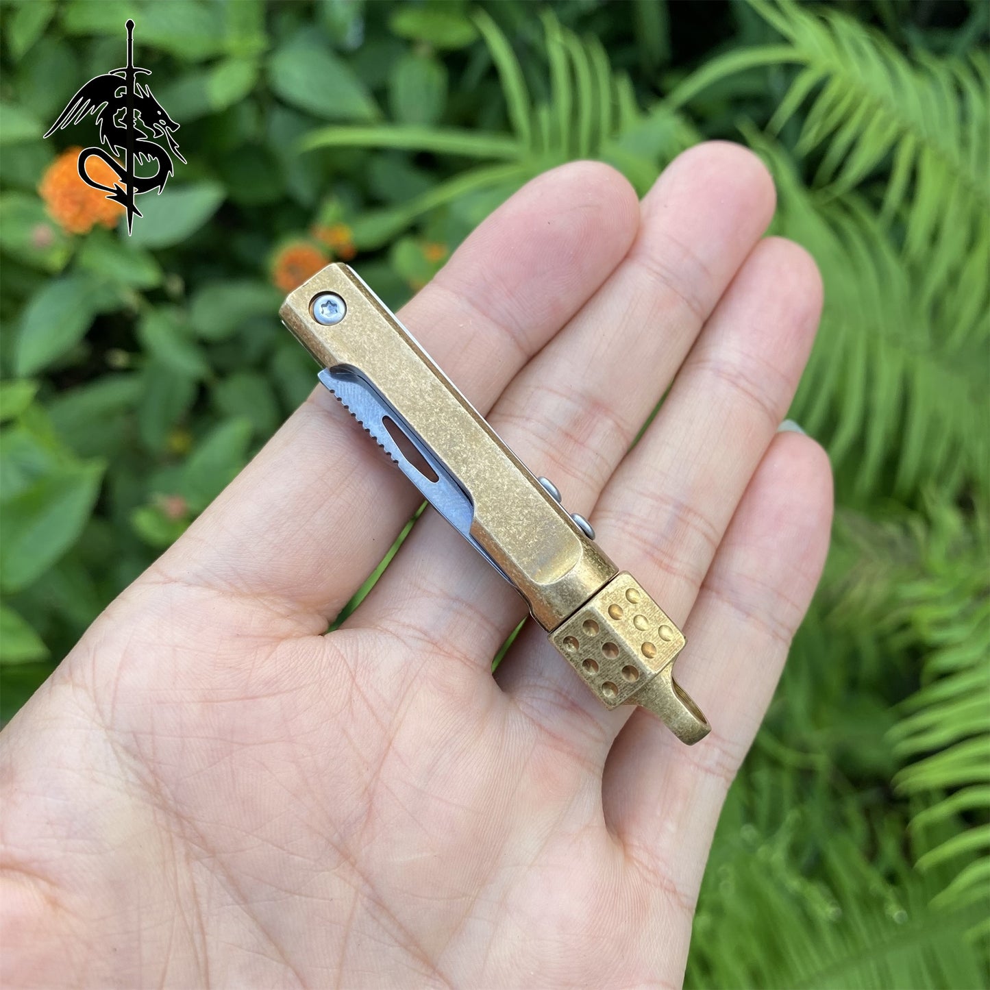 Brass Handle Creative Portable Pocket Folding Knife