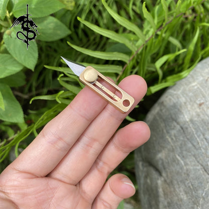 Brass Handle Creative Tiny EDC Out Tool Knife 4 In 1 Pack