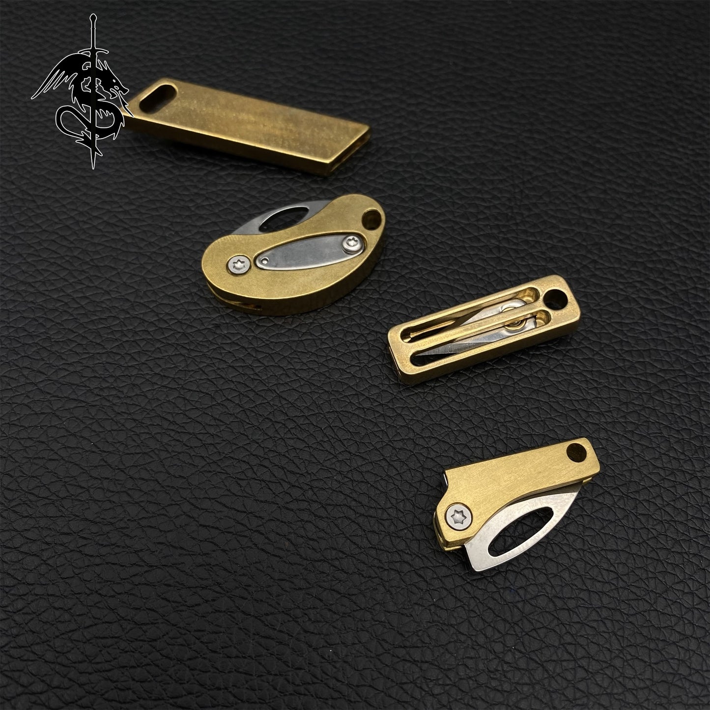 Brass Handle Creative Tiny EDC Out Tool Knife 4 In 1 Pack