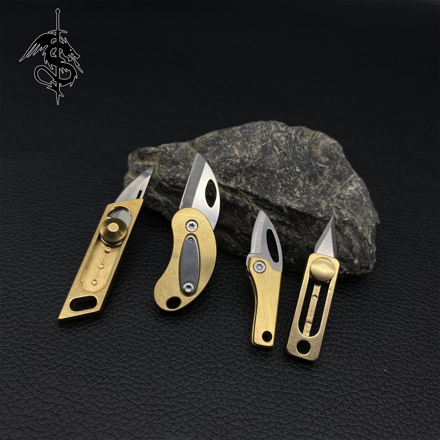 Brass Handle Creative Tiny EDC Out Tool Knife 4 In 1 Pack