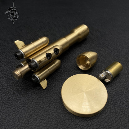 Mini Brass Rocket Spinning Fidget Spinner Rocket Replica Military Hobby Gift