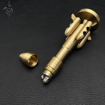 Mini Brass Rocket Spinning Fidget Spinner Rocket Replica Military Hobby Gift