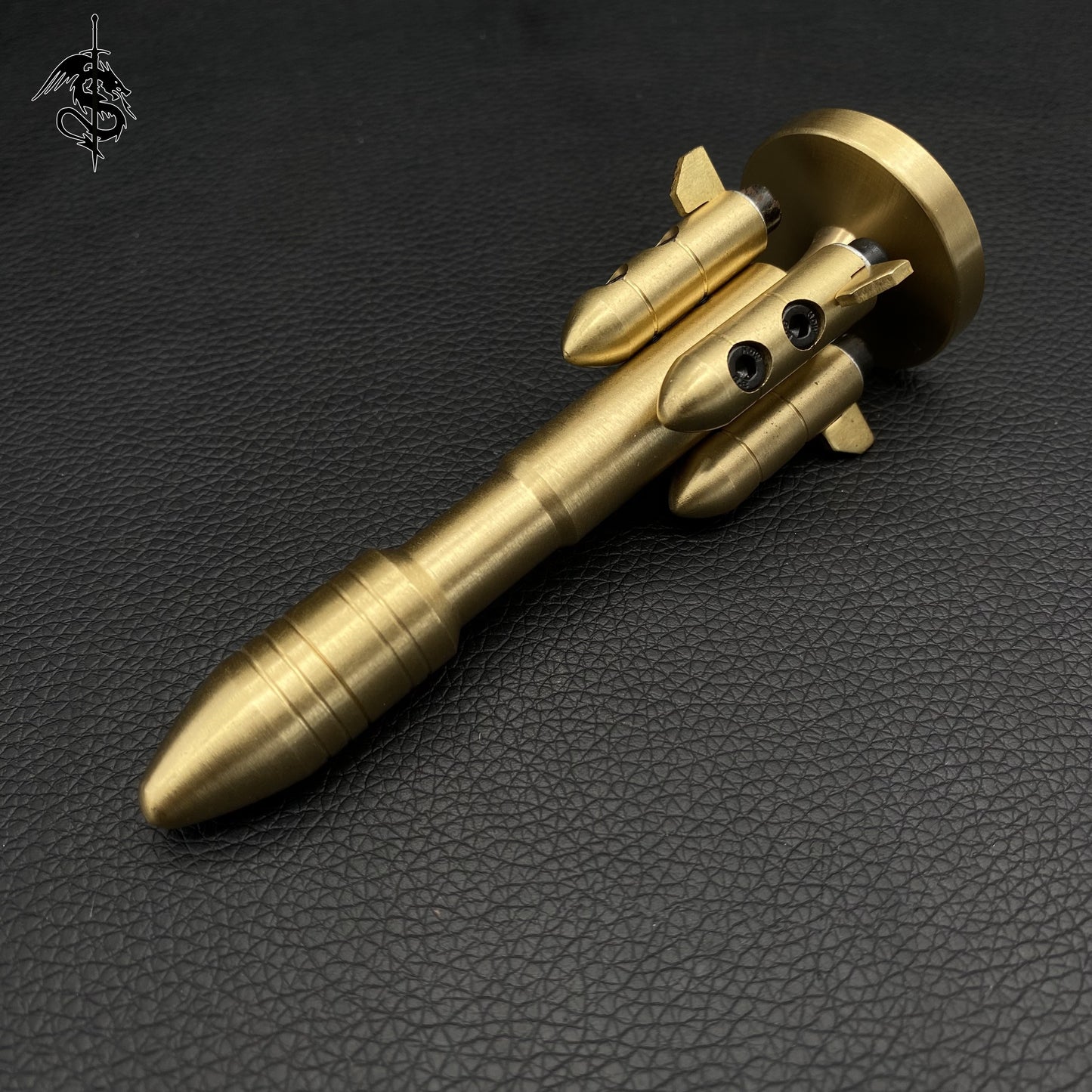 Mini Brass Rocket Spinning Fidget Spinner Rocket Replica Military Hobby Gift