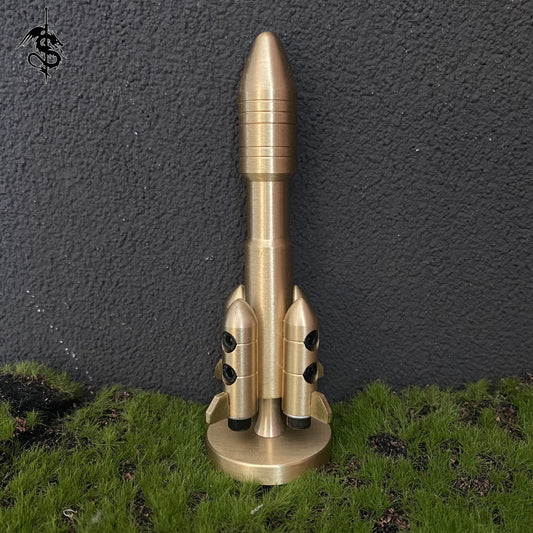 Mini Brass Rocket Spinning Fidget Spinner Rocket Replica Military Hobby Gift