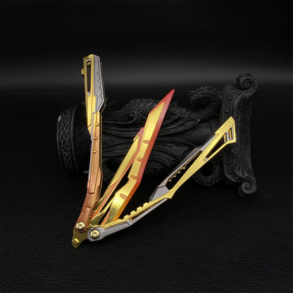 Blazing Light Butterfly Knife Fan Metal Replica