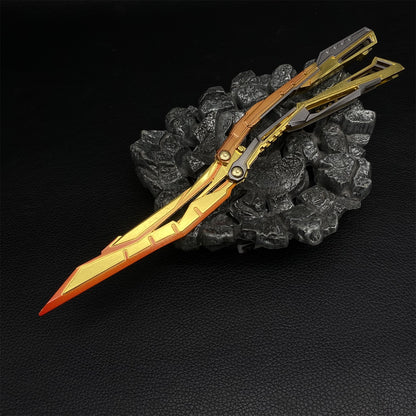Blazing Light Butterfly Knife Fan Metal Replica