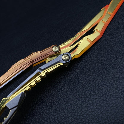 Blazing Light Butterfly Knife Fan Metal Replica