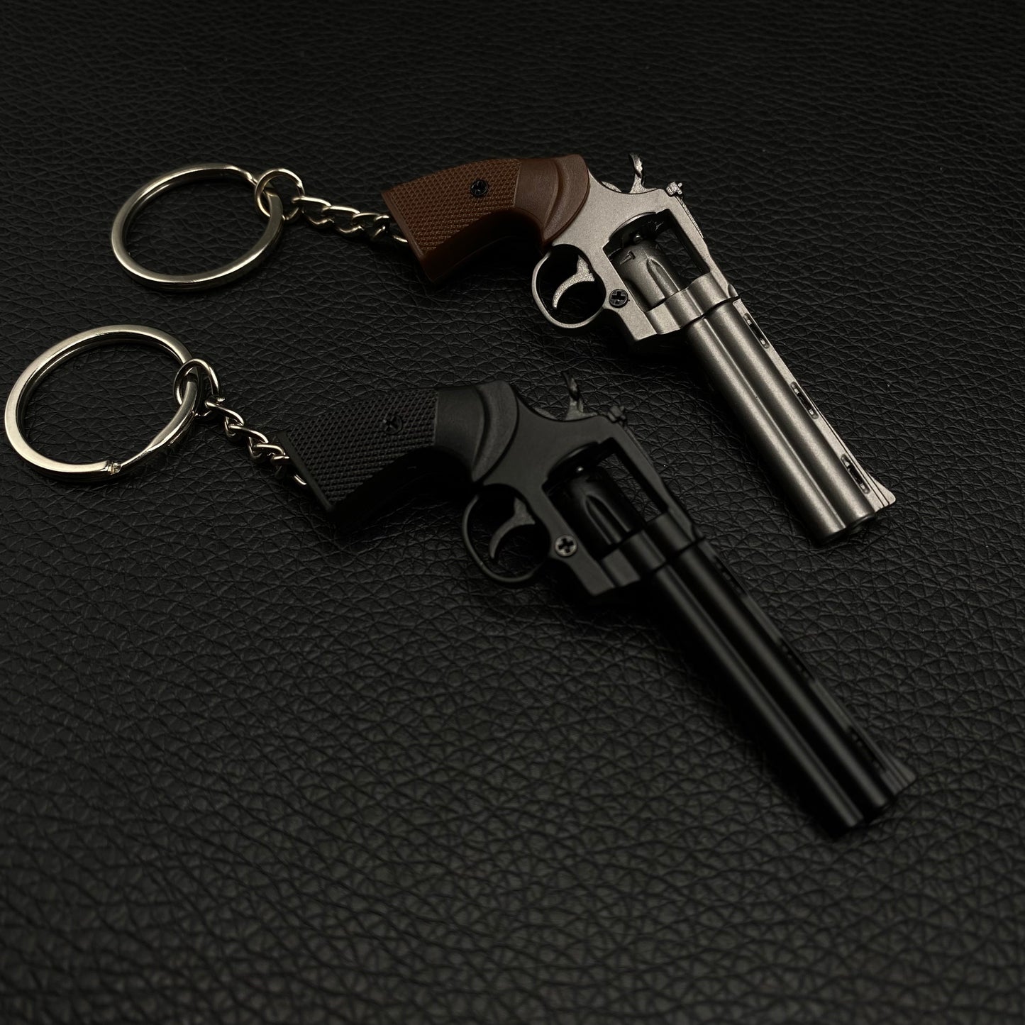 Detachable Metal Python 357 Mini Gun Keychain