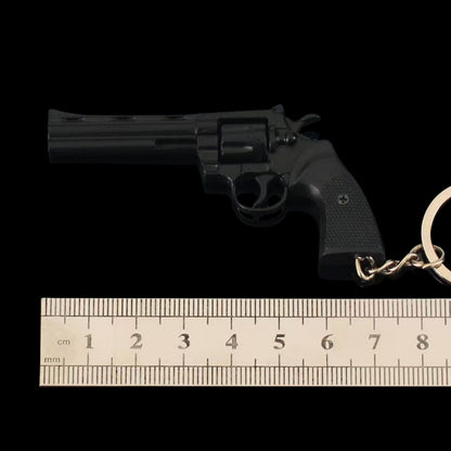 Detachable Metal Python 357 Mini Gun Keychain