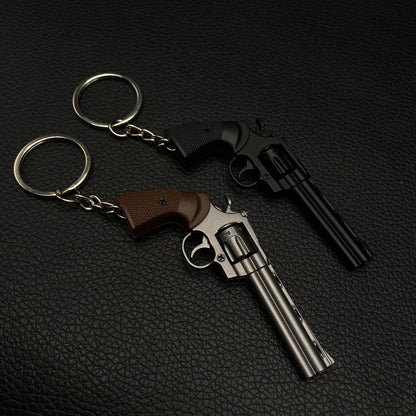 Detachable Metal Python 357 Mini Gun Keychain