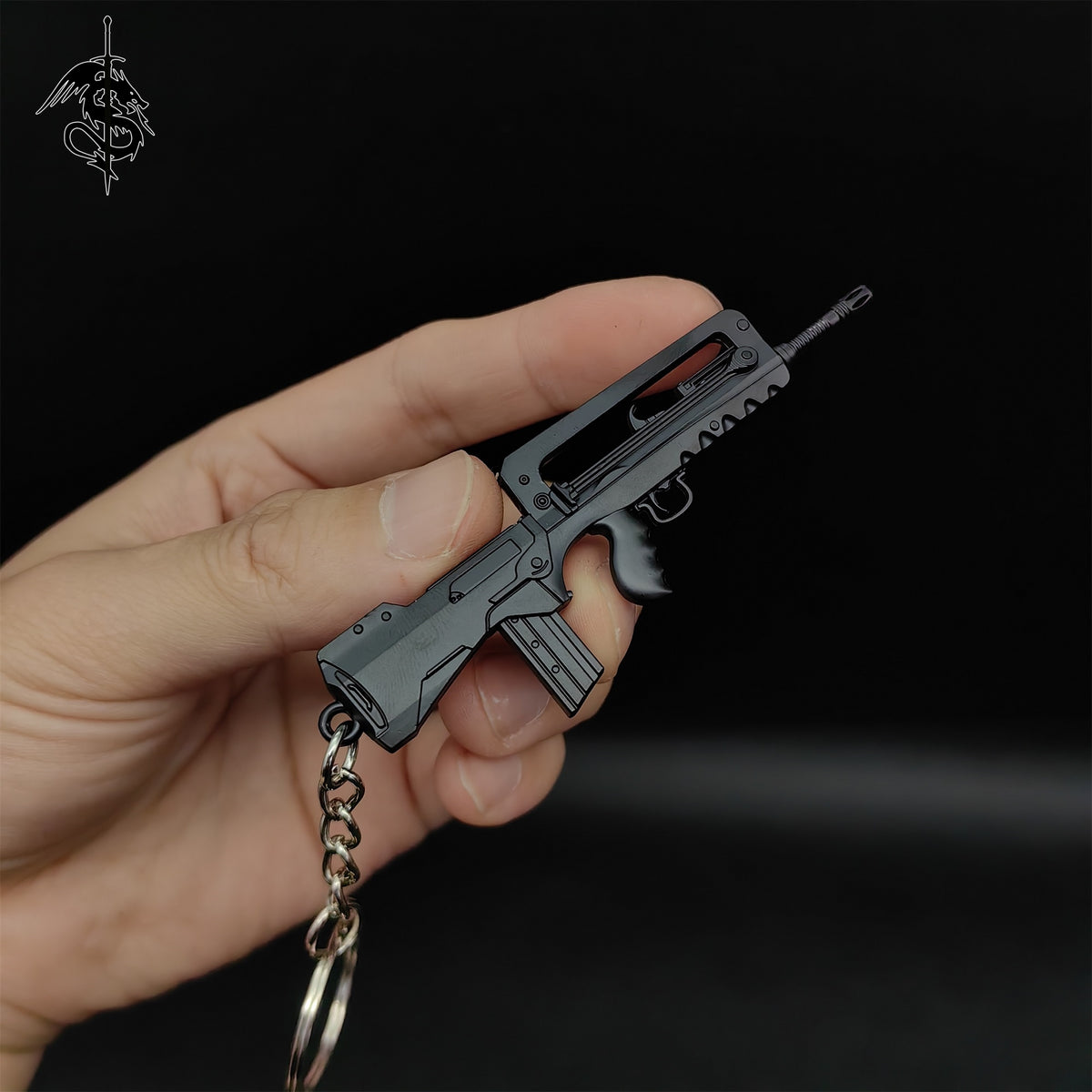 Metal Famas Tiny Gun Model Keychain – Miniwarrior