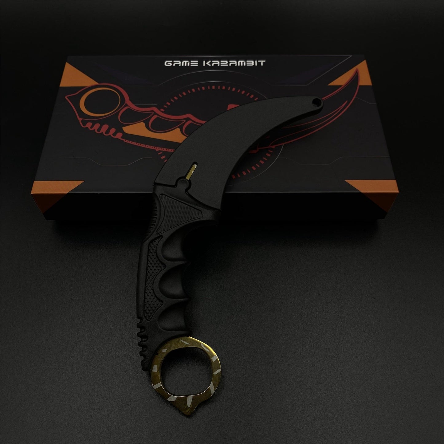 CS2 Game Karambit Tiger Tooth Skin Replica Dull Blade Trainer Knife For Collection