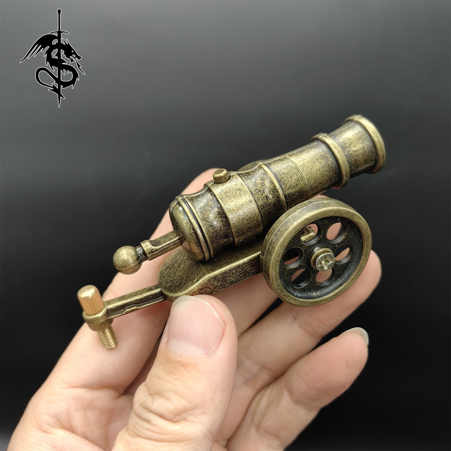 Metal Cannon Tiny Antiqued Smoothbore Cannon Funny Military Model