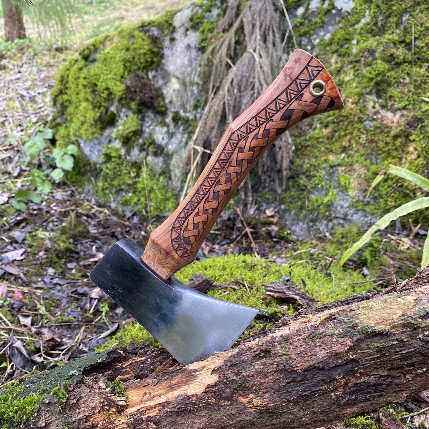 Hand-Forged Hatchet Rosewood Handle Carpenter's Axe