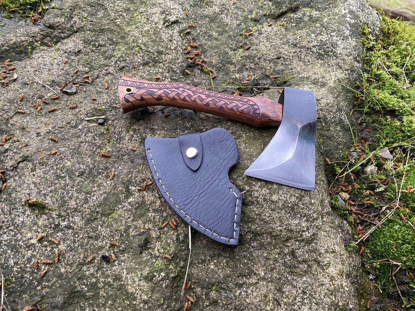 Hand-Forged Hatchet Rosewood Handle Carpenter's Axe