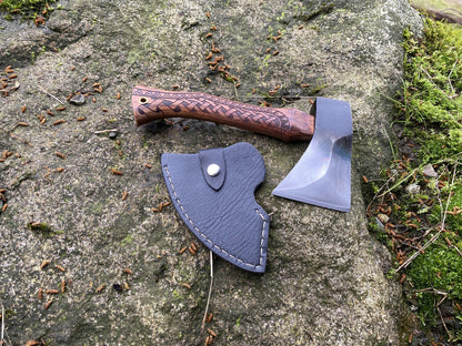 Hand-Forged Hatchet Rosewood Handle Carpenter's Axe