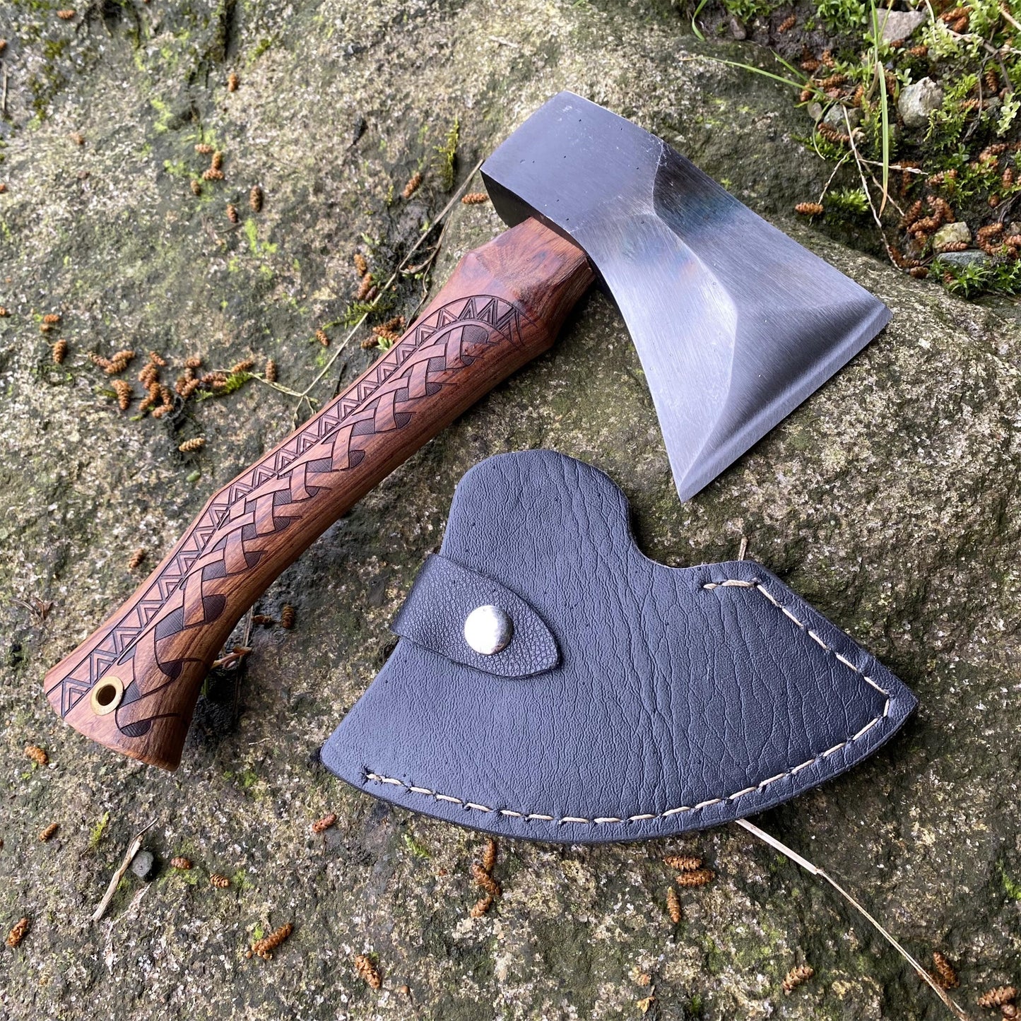Hand-Forged Hatchet Rosewood Handle Carpenter's Axe
