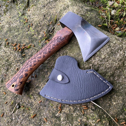 Hand-Forged Hatchet Rosewood Handle Carpenter's Axe