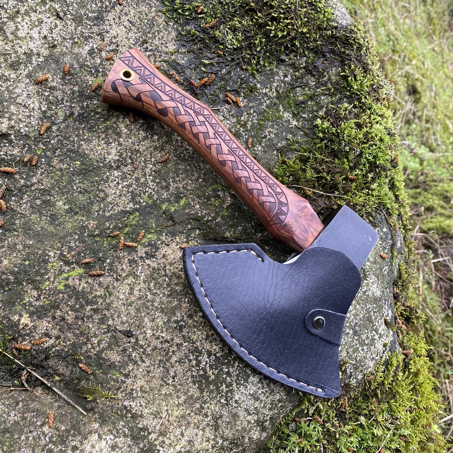 Hand-Forged Hatchet Rosewood Handle Carpenter's Axe