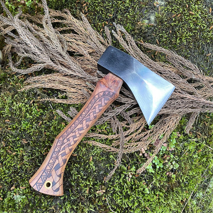 Hand-Forged Hatchet Rosewood Handle Carpenter's Axe