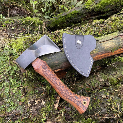Hand-Forged Hatchet Rosewood Handle Carpenter's Axe