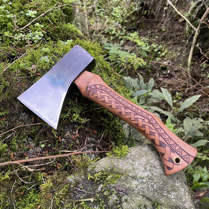 Hand-Forged Hatchet Rosewood Handle Carpenter's Axe
