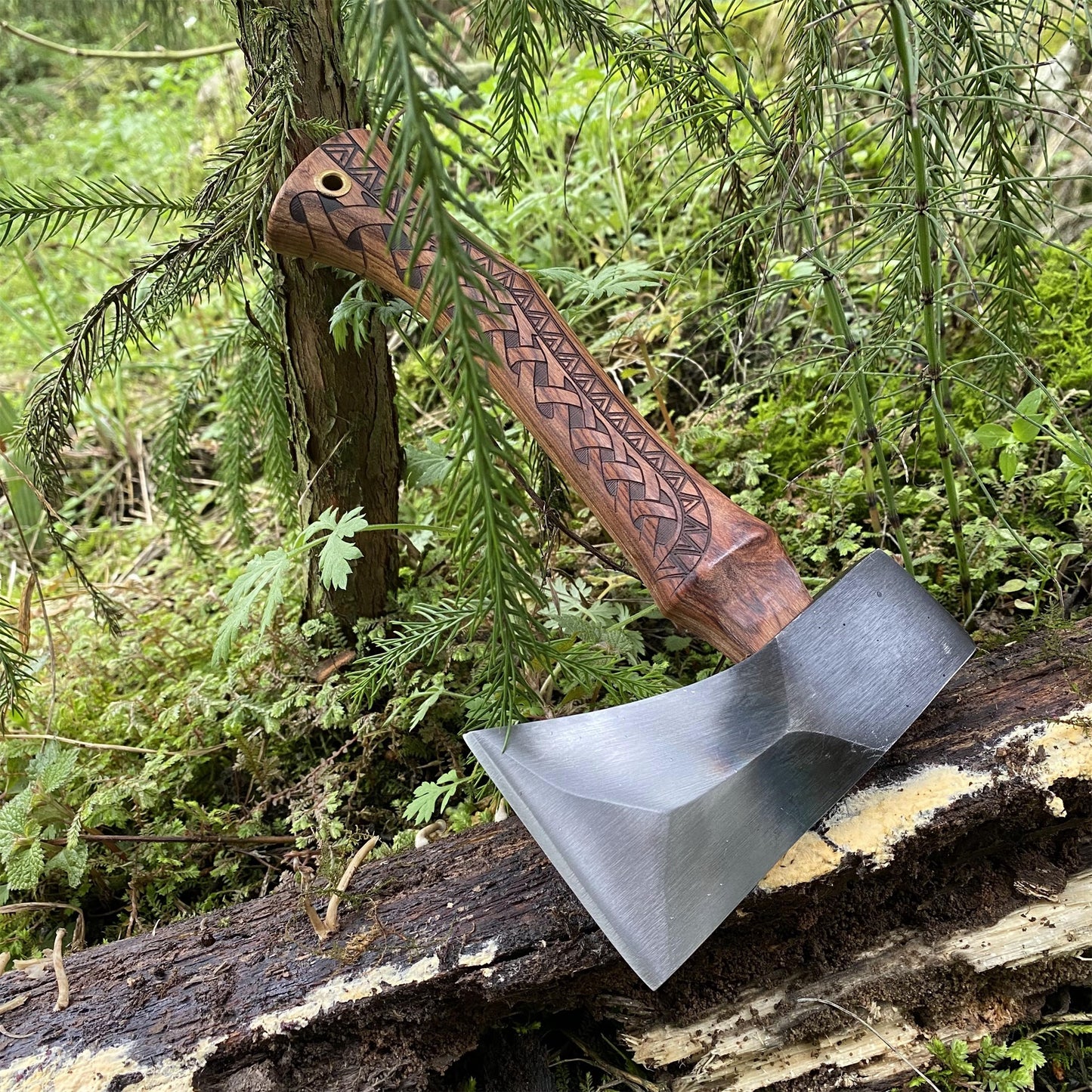 Hand-Forged Hatchet Rosewood Handle Carpenter's Axe