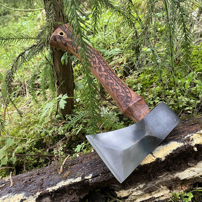 Hand-Forged Hatchet Rosewood Handle Carpenter's Axe